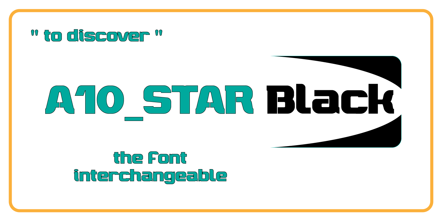 Пример шрифта A10 STAR Black
